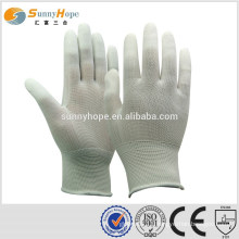 13 Gauge white nylon PU coated gloves